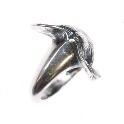 sz8.5 Retired James Avery Elephant ring in sterling