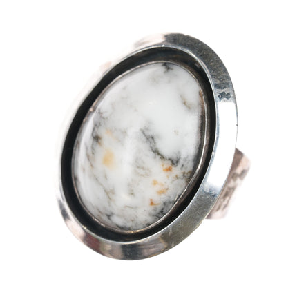 sz7.75 Toledo Navajo sterling white buffalo ring