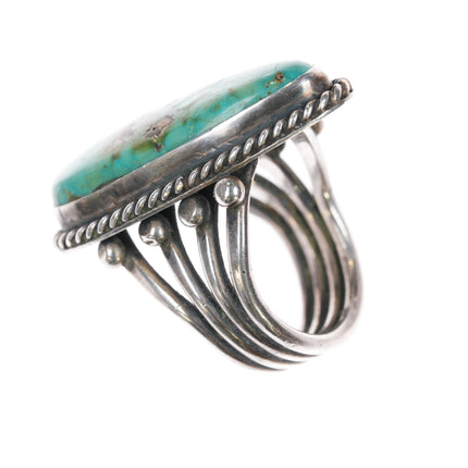 sz9 Vintage Navajo sterling ring with gorgeous turquoise