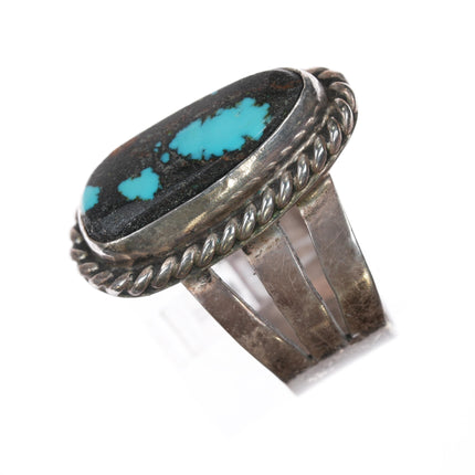 sz9 LC Navajo sterling Bisbee turquoise ring