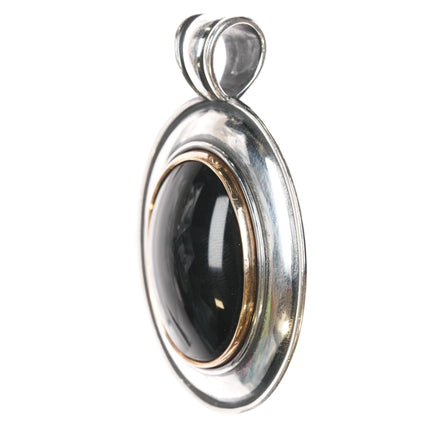 Retired James Avery Onyx 18k/sterling modernist pendant