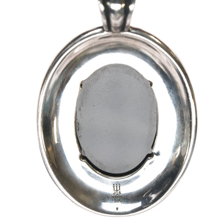 Retired James Avery Onyx 18k/sterling modernist pendant