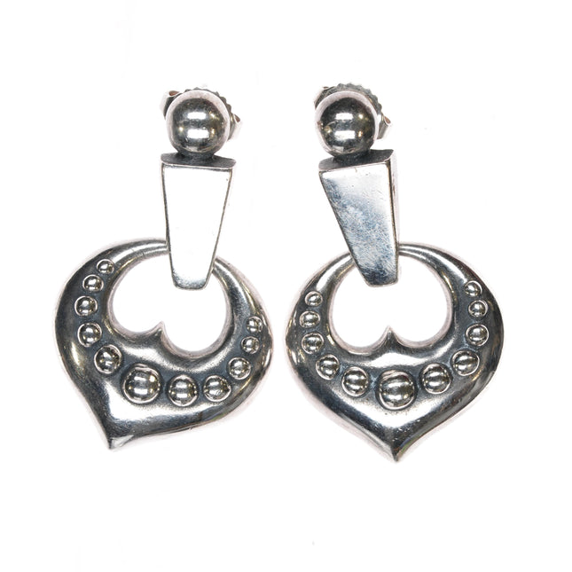 Retired James Avery open heart earrings in sterling