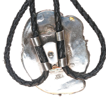 Stan Davidson (1933-2012) Brutalist sterling and Pietersite bolo tie