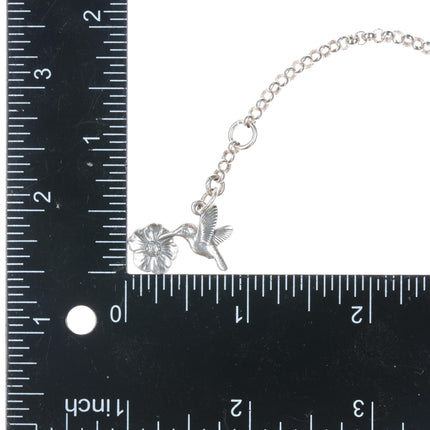 Retired James Avery Hummingbird charm on Italy sterling bracelet