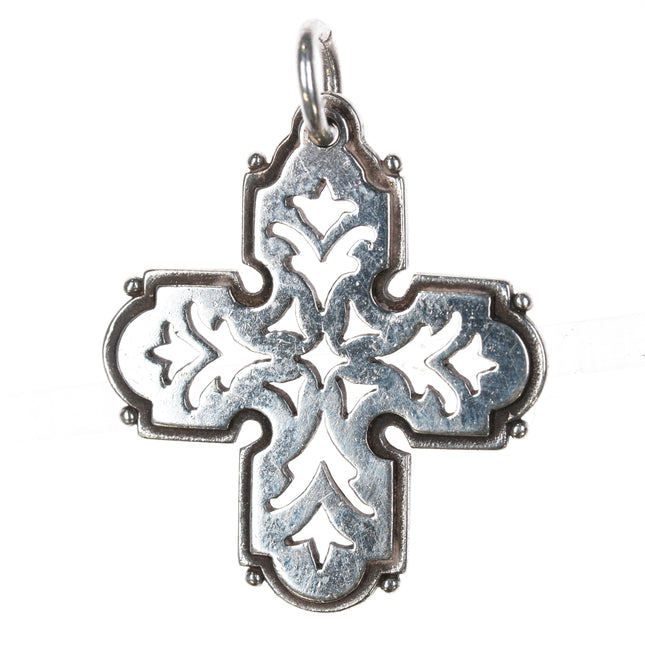 Retired James Avery openwork cross pendant sterling silver