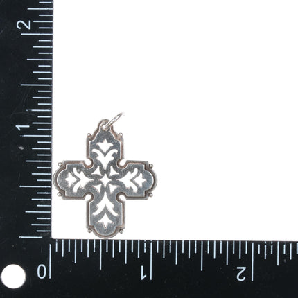 Retired James Avery openwork cross pendant sterling silver