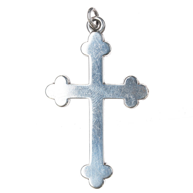 Retired James Avery budded cross pendant sterling silver