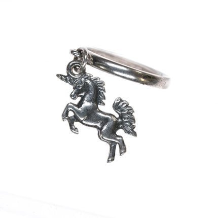 sz3 Retired James Avery unicorn charm dangle ring sterling silver