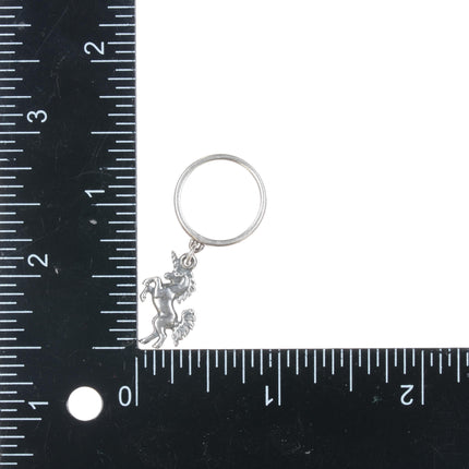 sz3 Retired James Avery unicorn charm dangle ring sterling silver