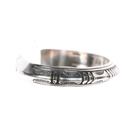 6.25" Roger Skeet Jr Navajo carinated silver cuff bracelet