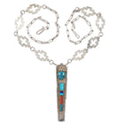 Boyd Tsosie Navajo Tufa Cast silver high grade turquoise cobblestone pendant - Estate Fresh Austin