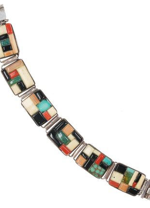 Olivia Whitethorne Navajo Sterling cobblestone link bracelet