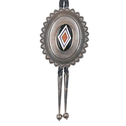 46" H Harvey Navajo for Rocking Horse Ranch sterling bolo tie