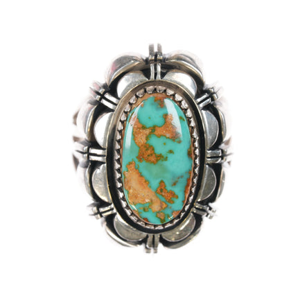 Sz8.5 Herbert Begay Navajo sterling high grade turquoise ring