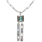 Carl and Irene Clark Navajo sterling high grade turquoise pendant necklace - Estate Fresh Austin