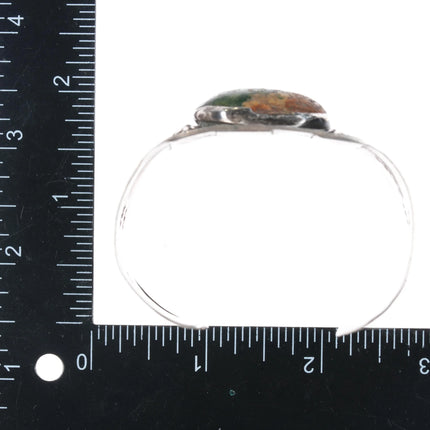 6.5" c1940's Cerrillos Turquoise sterling Navajo Curio Fred Harvey cuff bracelet - Estate Fresh Austin