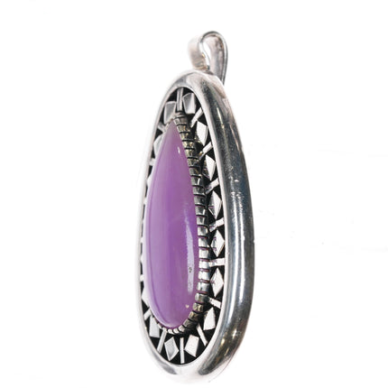 Allison Snowhawk Lee Navajo sterling lavender jade pendant