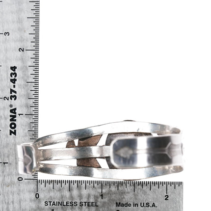 6.375" 1940's Navajo Curio Fred Harvey sterling thunderbird cuff bracelet - Estate Fresh Austin