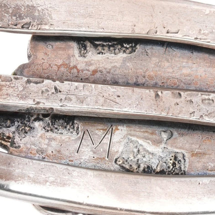 6.25" c1940's Navajo Fred Harvey thunderbird cuff bracelet with gem turquosie - Estate Fresh Austin