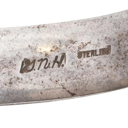 6.25" George and Nussie Henry Navajo sterling, turquoise, and lapis cuff bracelet - Estate Fresh Austin