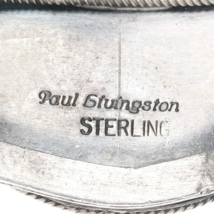 6.12" Paul Livingston Navajo sterling US Currency cuff bracelet - Estate Fresh Austin