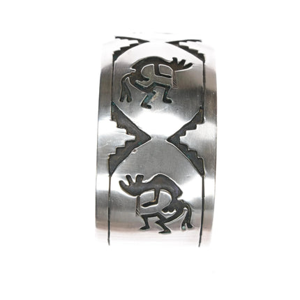 6.75" Michael Tahe Navajo sterling Kokopelli cuff bracelet - Estate Fresh Austin