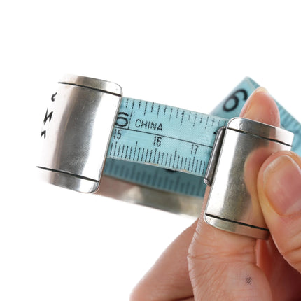 6.75" Michael Tahe Navajo sterling Kokopelli cuff bracelet - Estate Fresh Austin