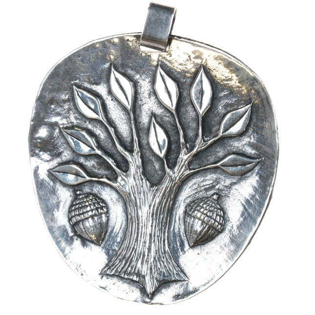 Huge Retired James Avery Oak Tree of Life pendant b