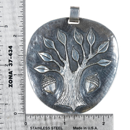 Huge Retired James Avery Oak Tree of Life pendant b