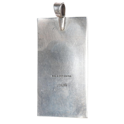 Ramon Dalangyawma Hopi Overlay Corn plant pendant sterling - Estate Fresh Austin