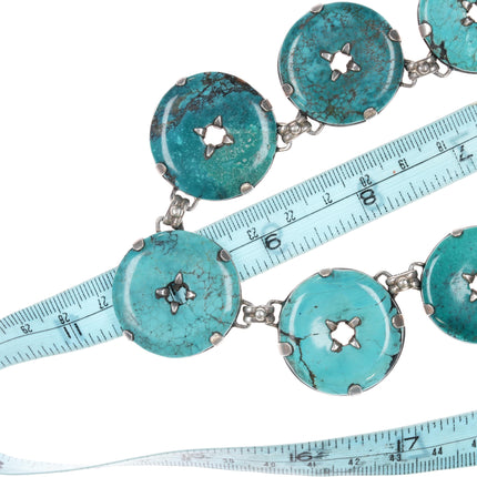 Federico Jimenez sterling turquoise discs necklace