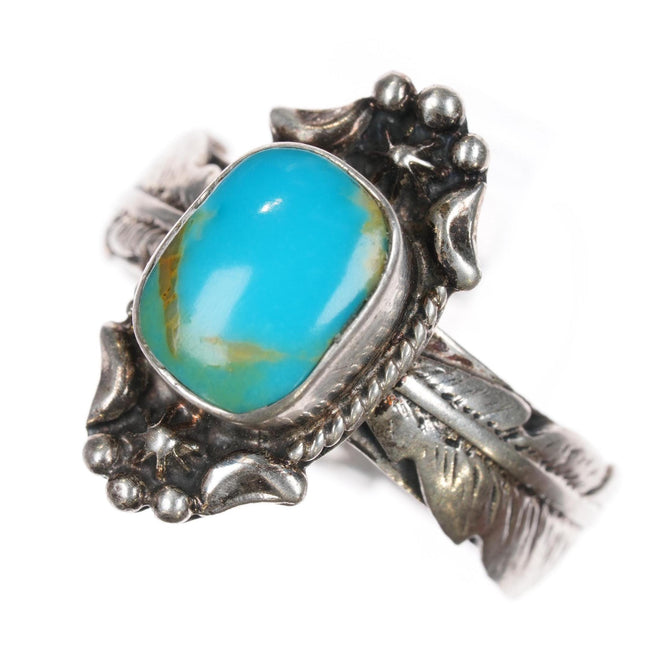 sz7 Running Bear Shop sterling ring with turquoise