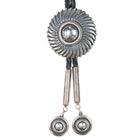 Walt Doran (1953-2023) Southwestern Modernist silver bolo tie - Estate Fresh Austin