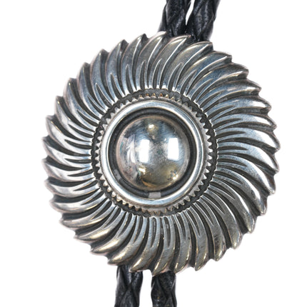 Walt Doran (1953-2023) Southwestern Modernist silver bolo tie