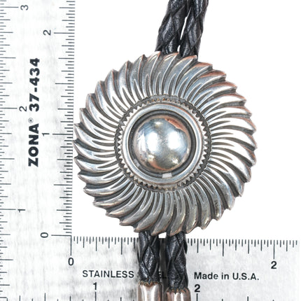 Walt Doran (1953-2023) Southwestern Modernist silver bolo tie