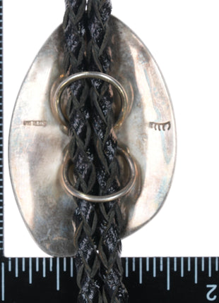 Riley Polequaptewa Hopi Overlay bolo tie sterling bolo tie