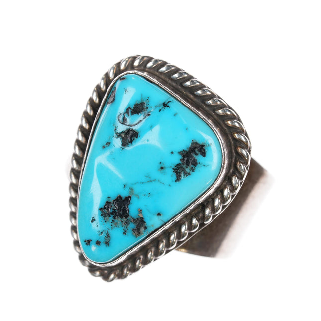 sz11.5 Vintage Native American sterling Kingman turquoise ring