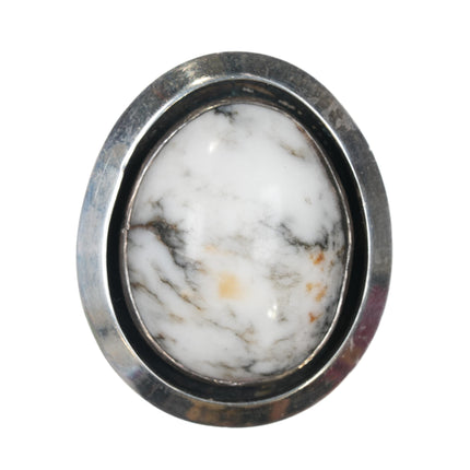 sz7.75 Toledo Navajo sterling white buffalo ring