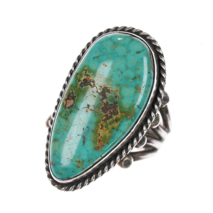 sz9 Vintage Navajo sterling ring with gorgeous turquoise