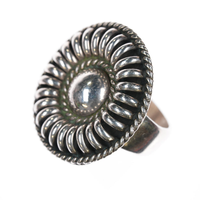 sz9 Thomas Charley Navajo sterling segmented melon ring