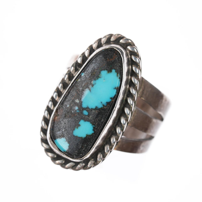 sz9 LC Navajo sterling Bisbee turquoise ring