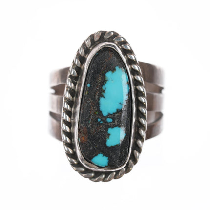 sz9 LC Navajo sterling Bisbee turquoise ring