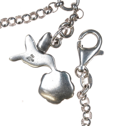 Retired James Avery Hummingbird charm on Italy sterling bracelet