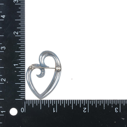 Retired James Avery Mothers love heart pin in sterling