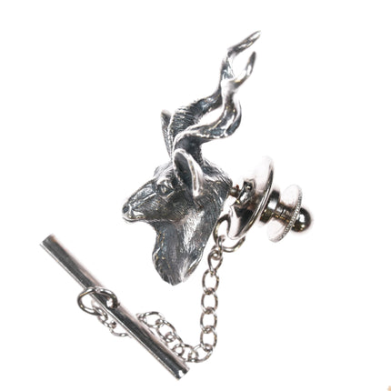 Retired James Avery Kudu Antelope lapel pin/tie tac sterling silver