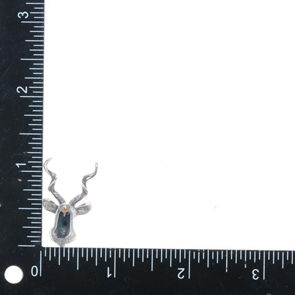 Retired James Avery Kudu Antelope lapel pin/tie tac sterling silver