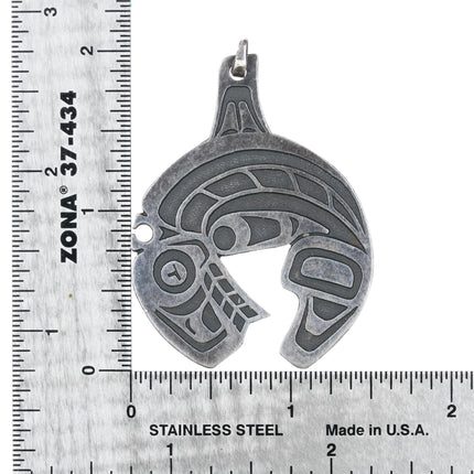 Vintage sterling Northwest coast style pendant