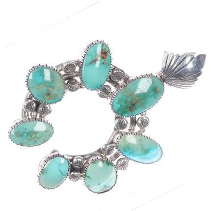 Jo Elias Draper Navajo Sterling Naja pendant high grade Royston turquoise - Estate Fresh Austin