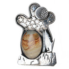 Vintage Southwestern sterling picture jasper wolf howling at moon pin - Estate Fresh Austin